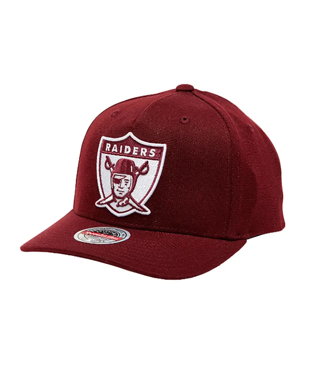 LA Raiders Snapback Hat by Mitchell & Ness (Burgundy)