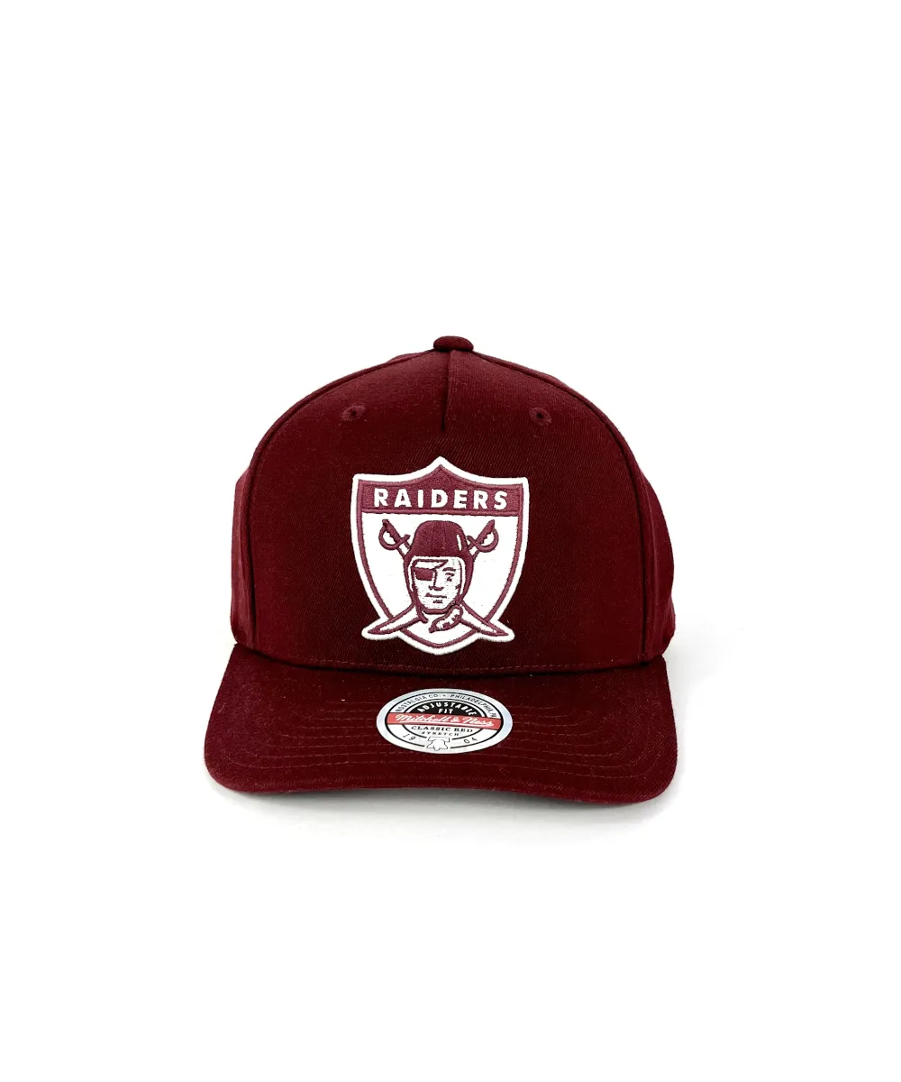 LA Raiders Snapback Hat by Mitchell & Ness (Burgundy)