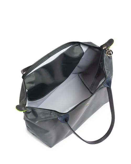 Le Pliage Medium Green Shoulder Bag Made from Longchamp Recycled Material , color Gray