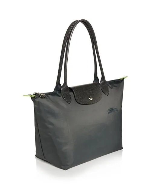 Le Pliage Medium Green Shoulder Bag Made from Longchamp Recycled Material , color Gray