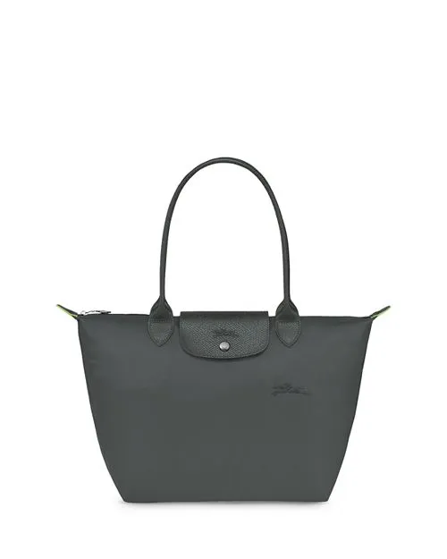 Le Pliage Medium Green Shoulder Bag Made from Longchamp Recycled Material , color Gray