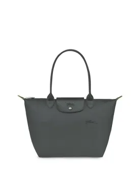 Le Pliage Medium Green Shoulder Bag Made from Longchamp Recycled Material , color Gray