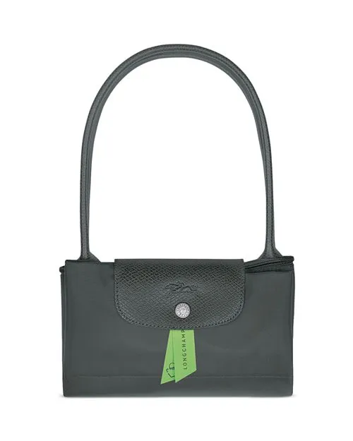 Le Pliage Medium Green Shoulder Bag Made from Longchamp Recycled Material , color Gray