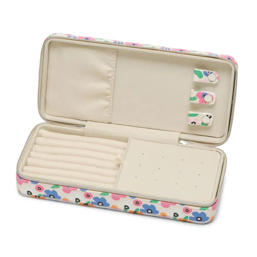 Long Travel Jewelry Box: Floral