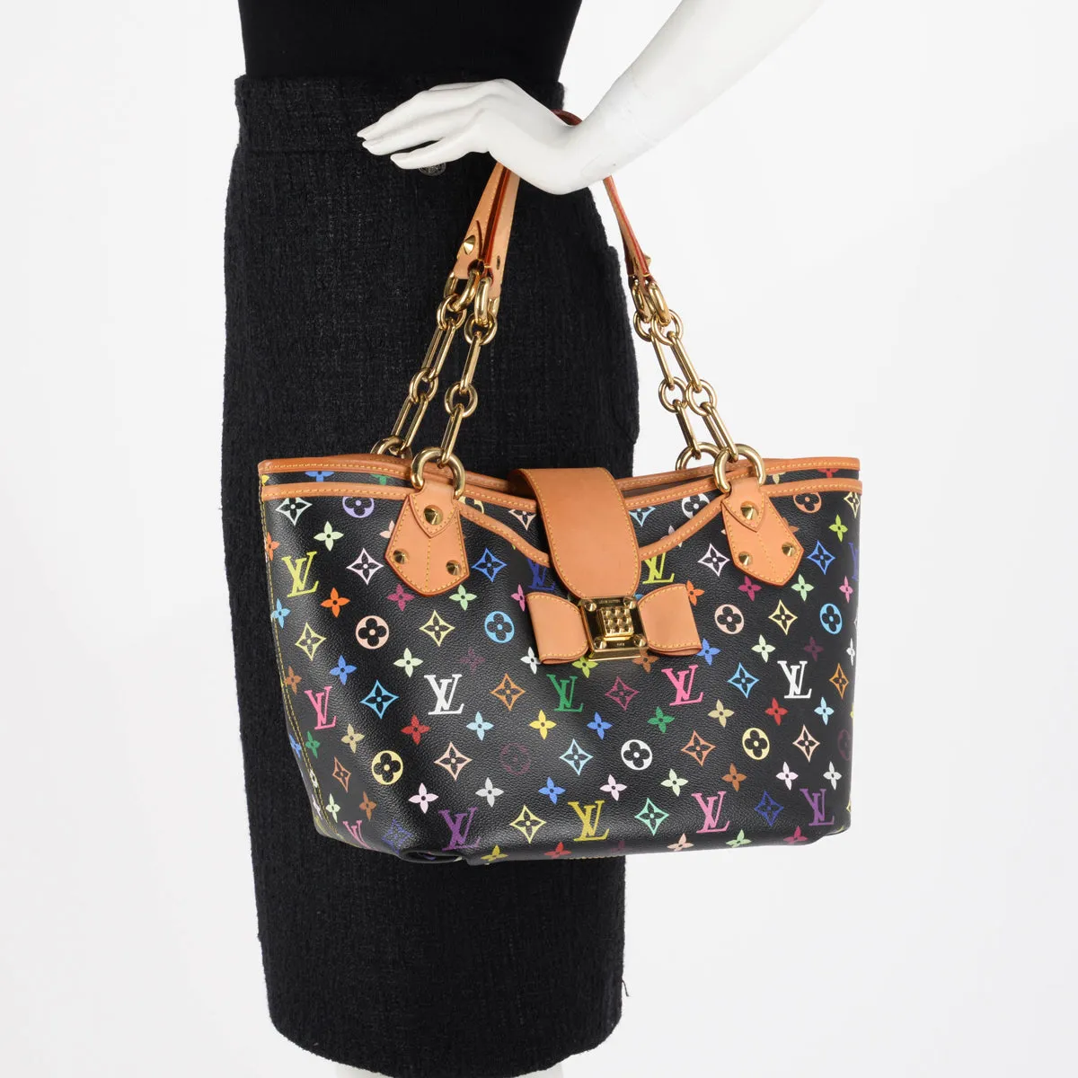 Louis Vuitton Black Monogram Multicolore Annie MM