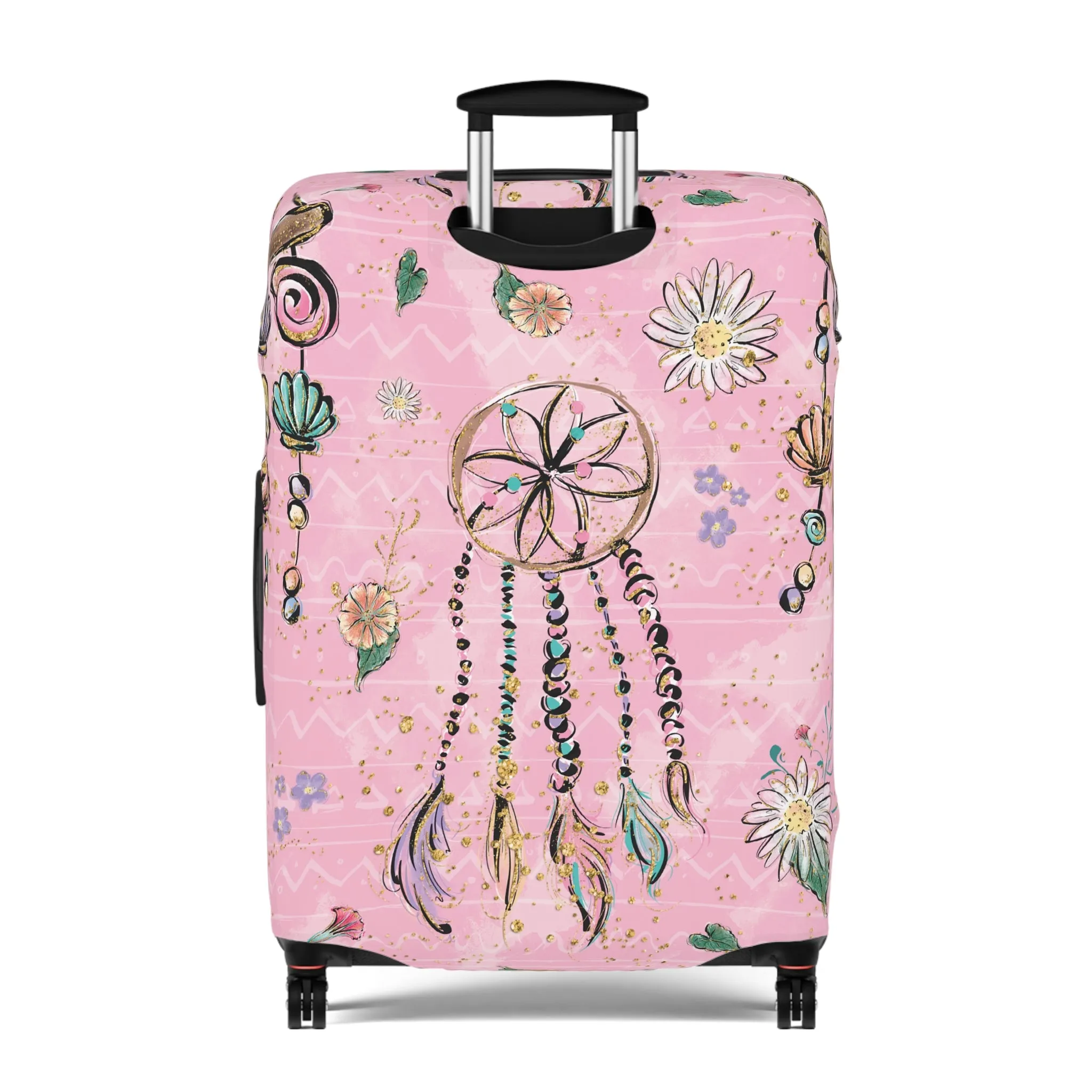 Luggage Cover, Pink Dreamcatcher