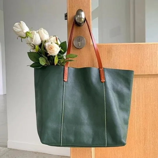 Luxury Genuine Leather Casual Tote Bag