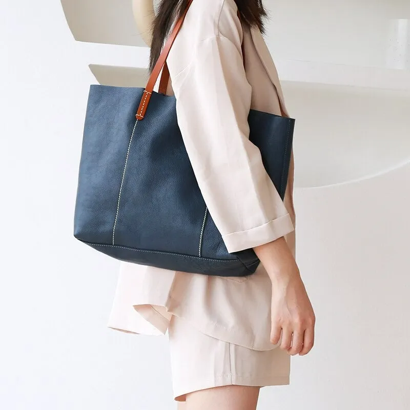 Luxury Genuine Leather Casual Tote Bag