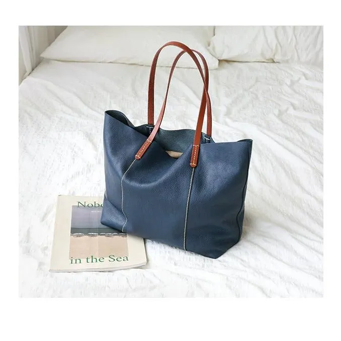 Luxury Genuine Leather Casual Tote Bag