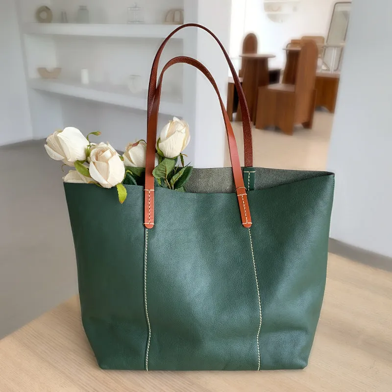 Luxury Genuine Leather Casual Tote Bag