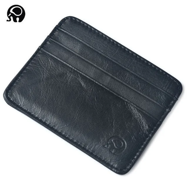 men Wallet Business Card Holder bank cardholder leather cow pickup package bus card holder Slim leather multi-card-bit pack bag