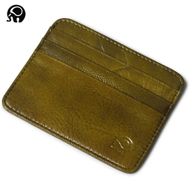 men Wallet Business Card Holder bank cardholder leather cow pickup package bus card holder Slim leather multi-card-bit pack bag