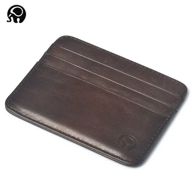 men Wallet Business Card Holder bank cardholder leather cow pickup package bus card holder Slim leather multi-card-bit pack bag