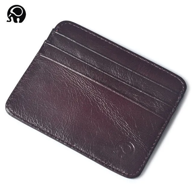 men Wallet Business Card Holder bank cardholder leather cow pickup package bus card holder Slim leather multi-card-bit pack bag