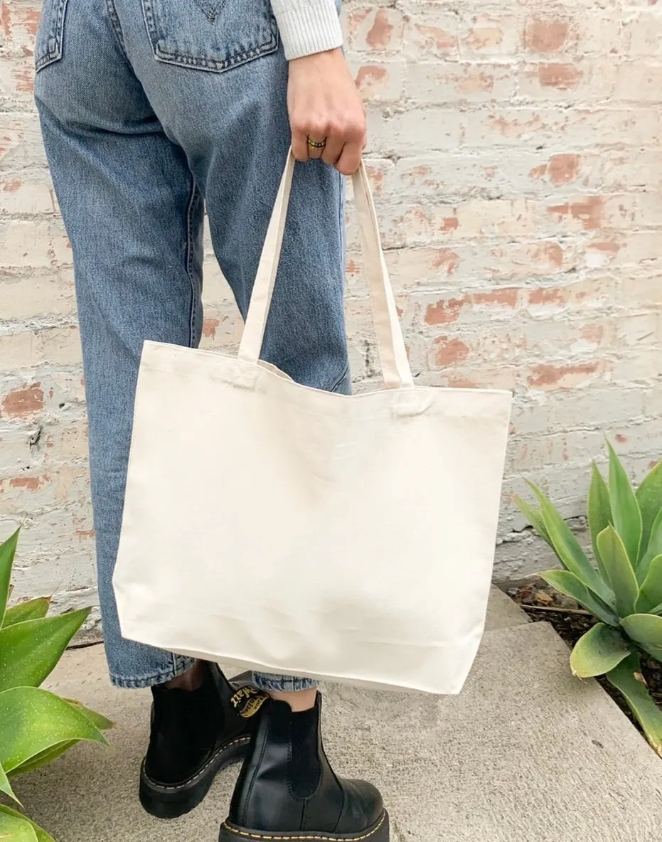 Minimalist Wide Tote Bag