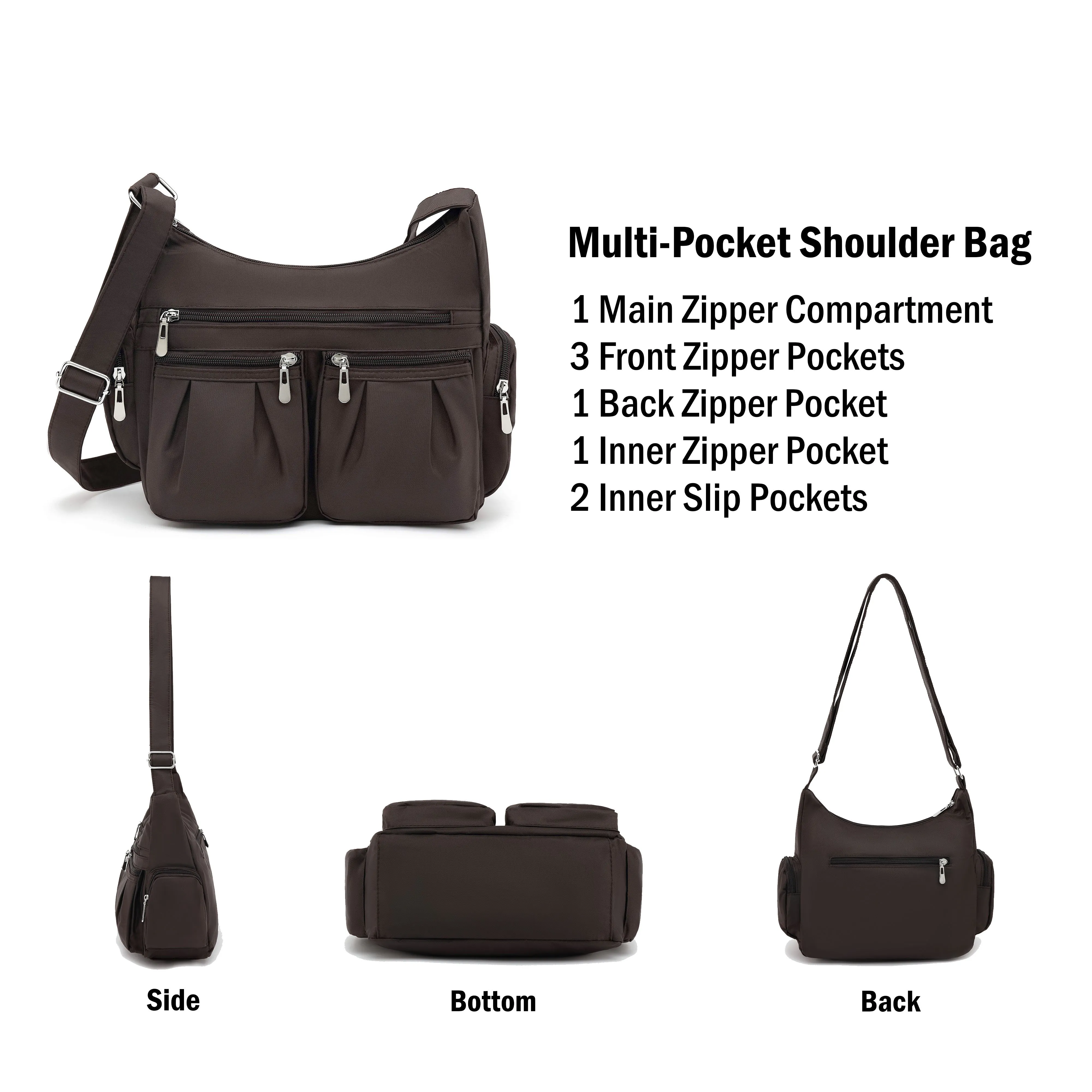 Multi Pocket Shoulder Bag H1407