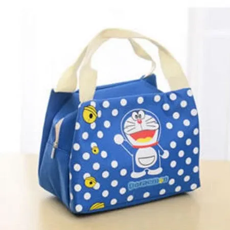 New 2016 Portable  Cartoon Cute Hello Kitty Lunch Bag Insulated Cold Canvas  Picnic Totes Carry Case For Kids Women Thermal Bag