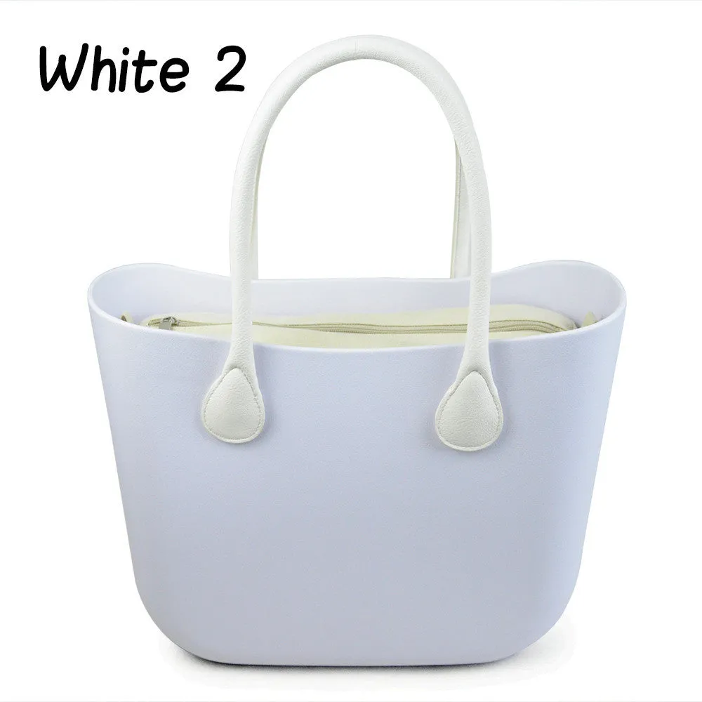 New O lady handbag Candy women's bags Nice silicone O rubber bagoutside EVA bag Rubber bags DIY without logo