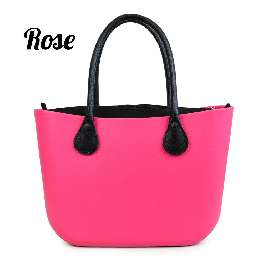 New O lady handbag Candy women's bags Nice silicone O rubber bagoutside EVA bag Rubber bags DIY without logo