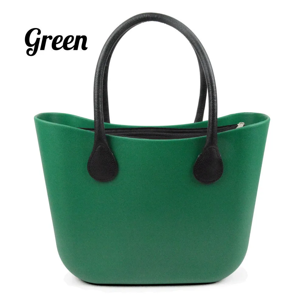 New O lady handbag Candy women's bags Nice silicone O rubber bagoutside EVA bag Rubber bags DIY without logo