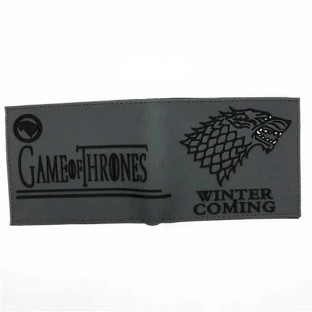 New PU Leather Wallet Game of Thrones Short Wallets With Card Holder Men And Women Purse Cartoon Wallet Dollar Price