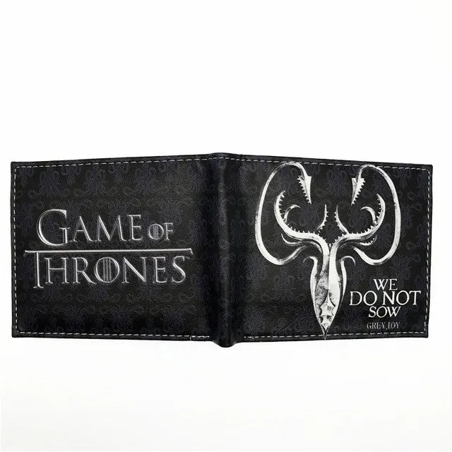 New PU Leather Wallet Game of Thrones Short Wallets With Card Holder Men And Women Purse Cartoon Wallet Dollar Price