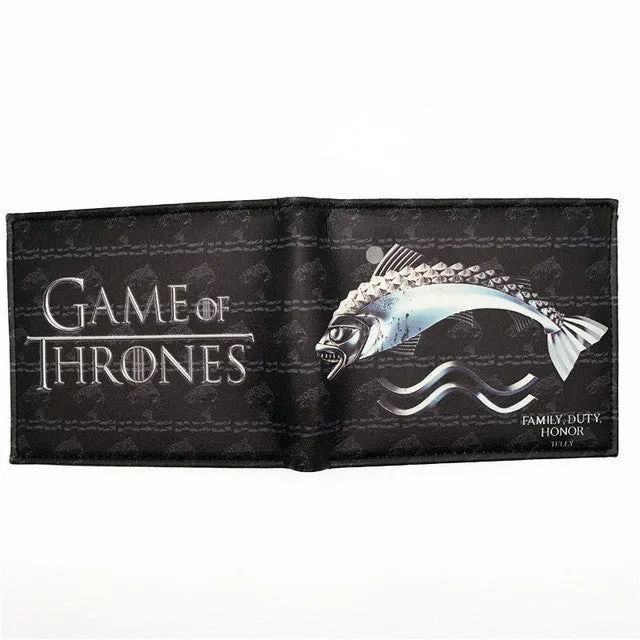 New PU Leather Wallet Game of Thrones Short Wallets With Card Holder Men And Women Purse Cartoon Wallet Dollar Price