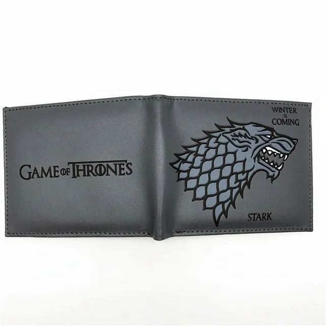 New PU Leather Wallet Game of Thrones Short Wallets With Card Holder Men And Women Purse Cartoon Wallet Dollar Price