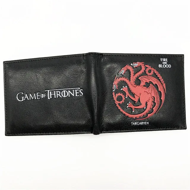 New PU Leather Wallet Game of Thrones Short Wallets With Card Holder Men And Women Purse Cartoon Wallet Dollar Price