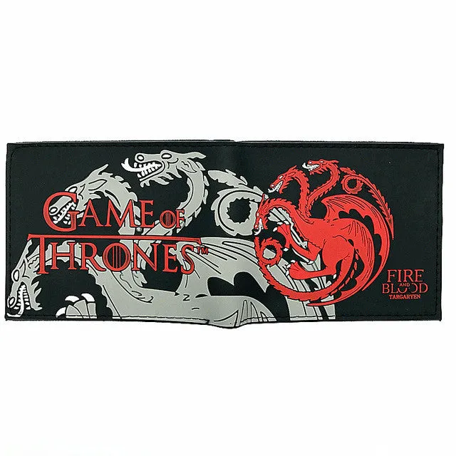 New PU Leather Wallet Game of Thrones Short Wallets With Card Holder Men And Women Purse Cartoon Wallet Dollar Price