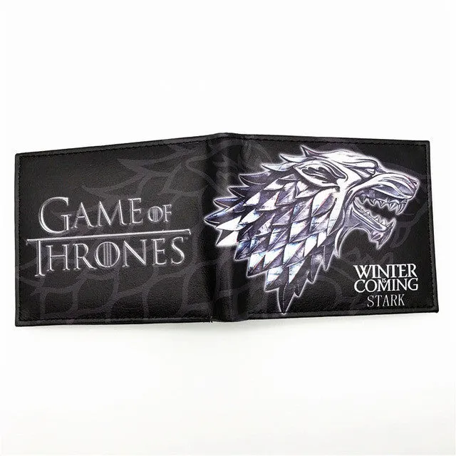 New PU Leather Wallet Game of Thrones Short Wallets With Card Holder Men And Women Purse Cartoon Wallet Dollar Price