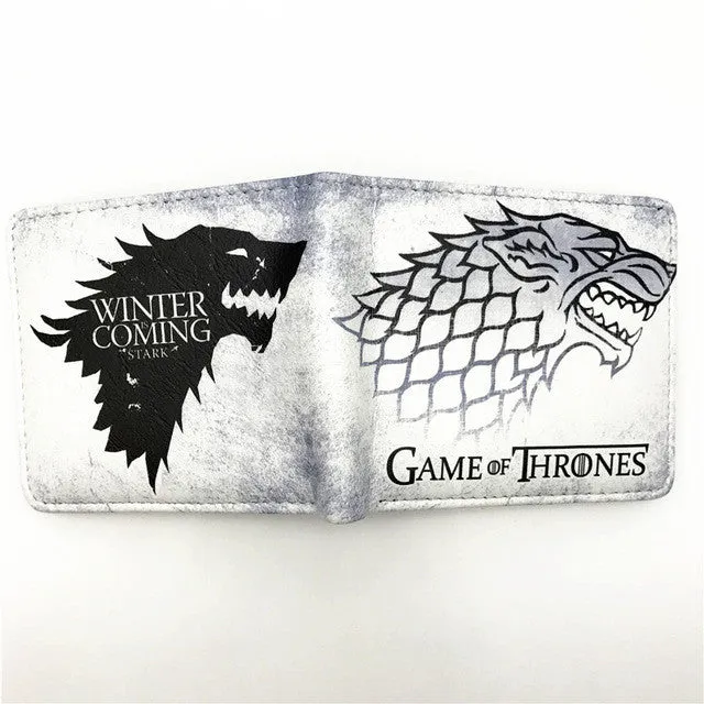 New PU Leather Wallet Game of Thrones Short Wallets With Card Holder Men And Women Purse Cartoon Wallet Dollar Price