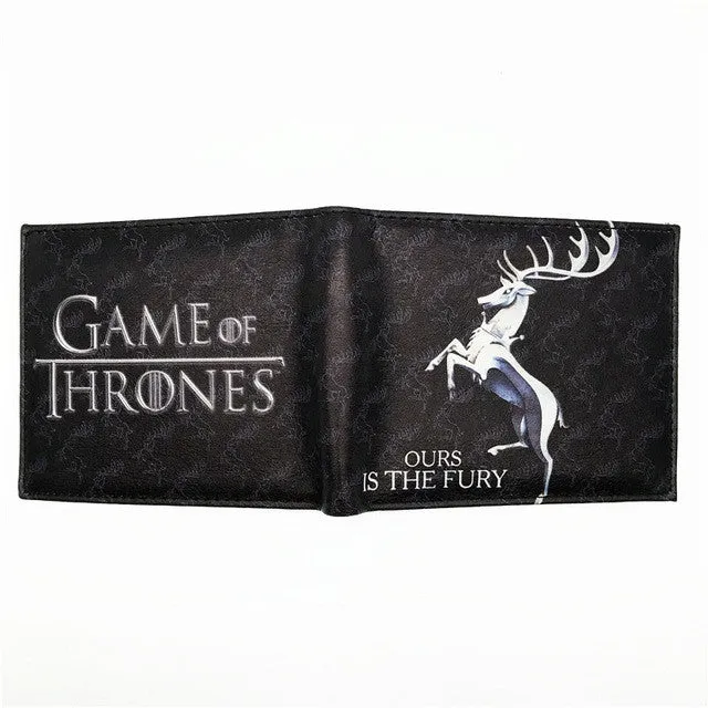 New PU Leather Wallet Game of Thrones Short Wallets With Card Holder Men And Women Purse Cartoon Wallet Dollar Price