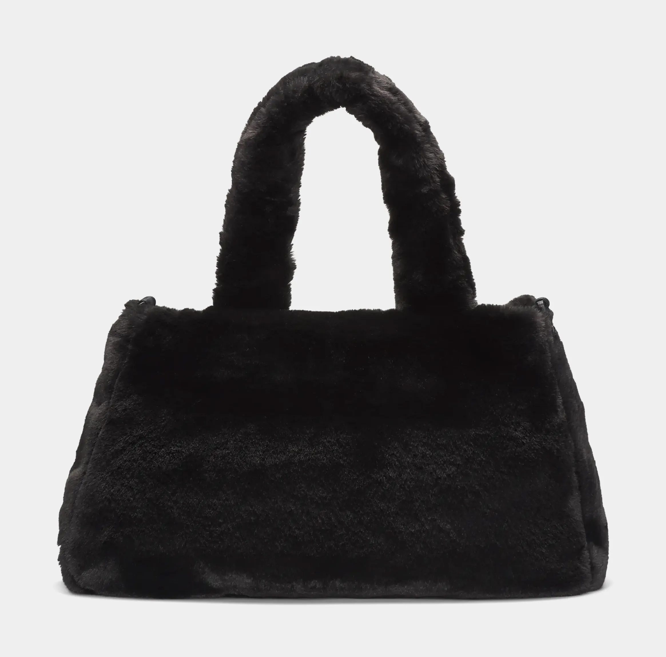 NSW Faux Fur Tote Womens Bag (Black)