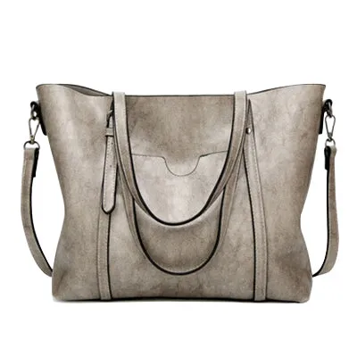 Oil Wax Leather Women Shoulder Bag