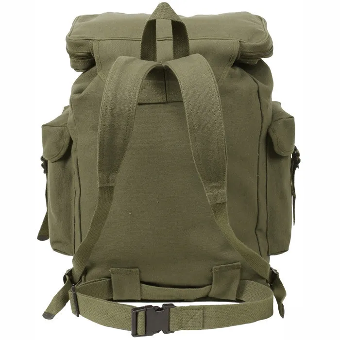 Olive Drab - Canvas European Style Rucksack Backpack