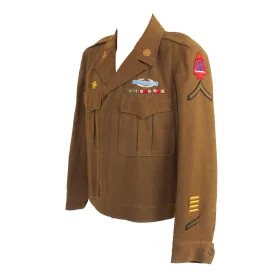 Original U.S. WWII 99th Infantry Battalion / 474th Infantry Regiment Ike Jacket Dated 1944 - Size 42R