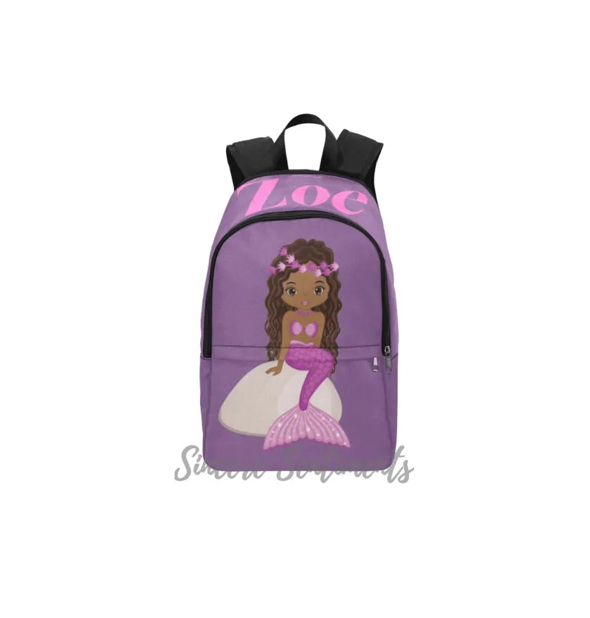 Personalized Purple Mermaid Backpack & Lunch Bag Bundle