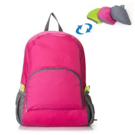 Portable light travel bag easy folding bag with zipper men women nylon waterproof backpack colorful hike camp climb trekking bag