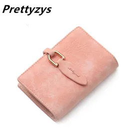 Prettyzys 20 Bits New Women Credit Card Holder PU Leather Leaves Hasp Bank Card Bag Fashion Mini Card & ID Holders Card Keepers