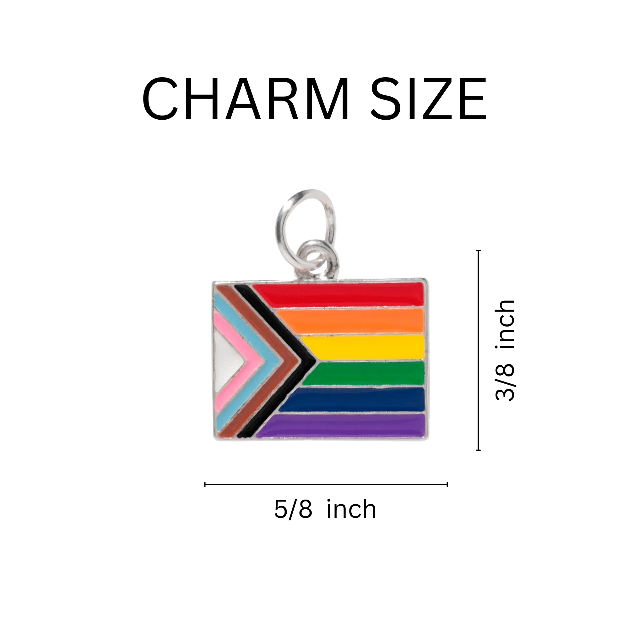 "Progress Pride" Flag by Daniel Quasar Retractable Charm Bracelets