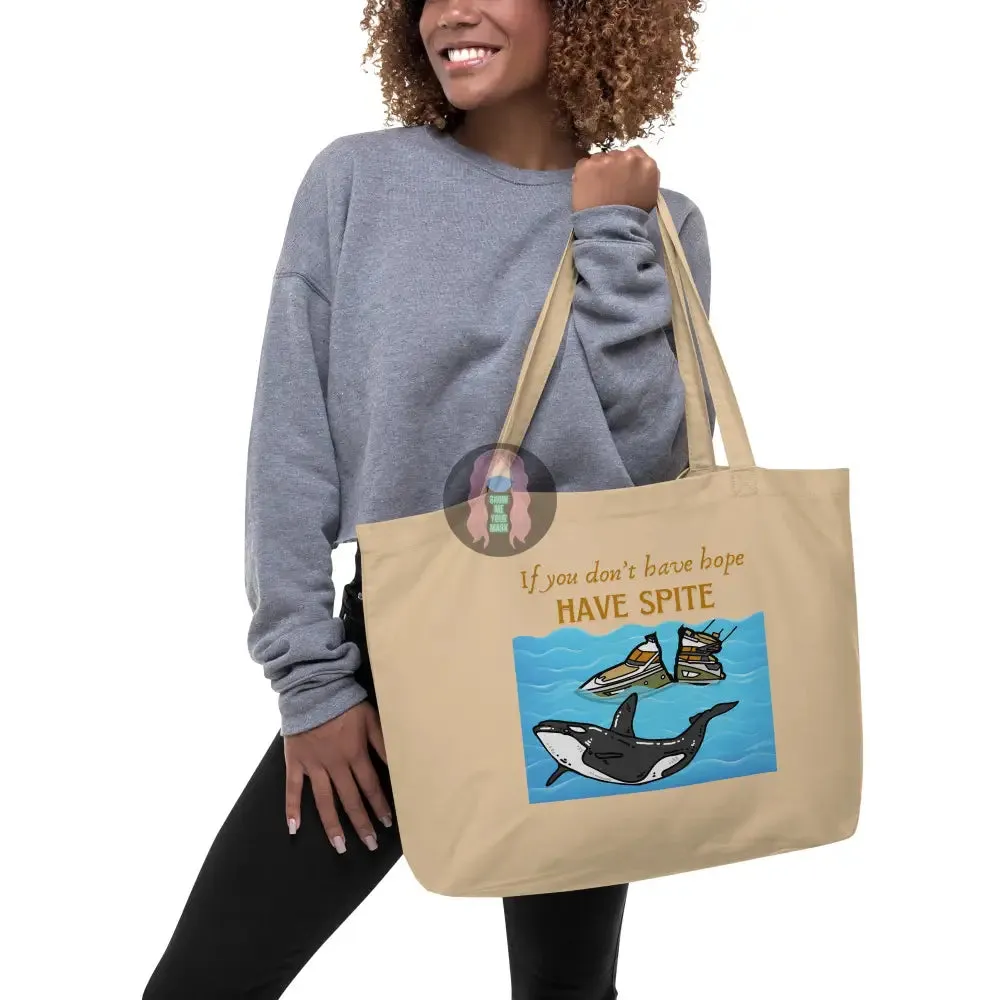 "Spite Orca" Large organic tote bag