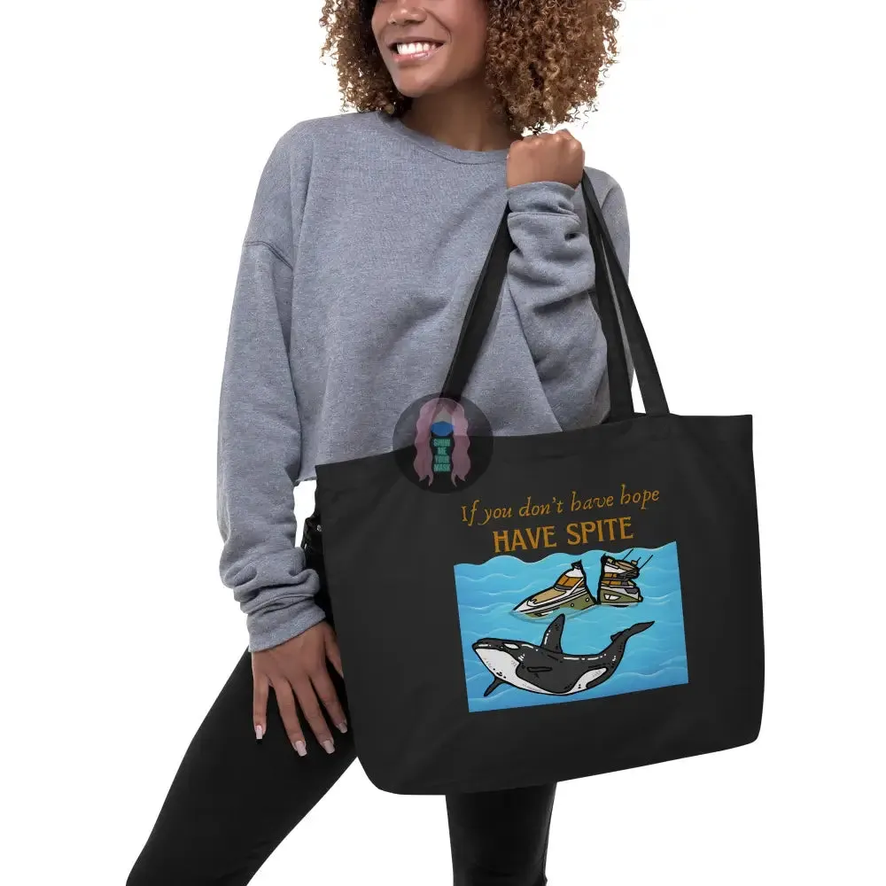 "Spite Orca" Large organic tote bag