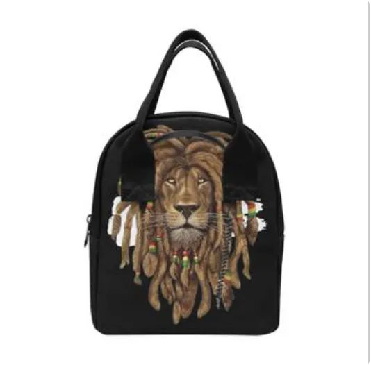 Rasta Lion Backpack and Lunch Bag Set