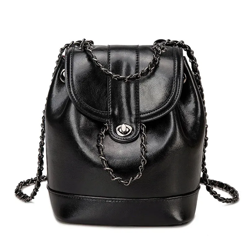 Retro Chain Shoulder Crossbody Backpack