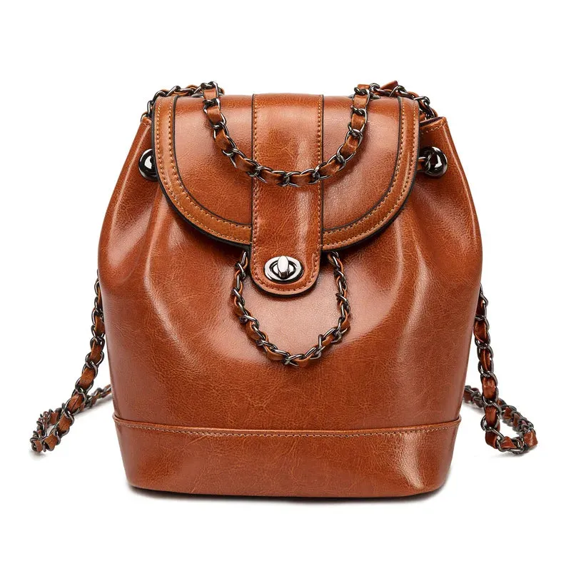 Retro Chain Shoulder Crossbody Backpack