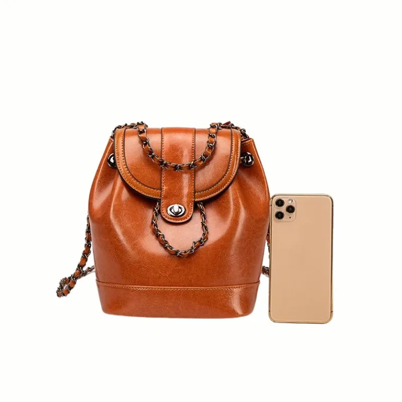 Retro Chain Shoulder Crossbody Backpack