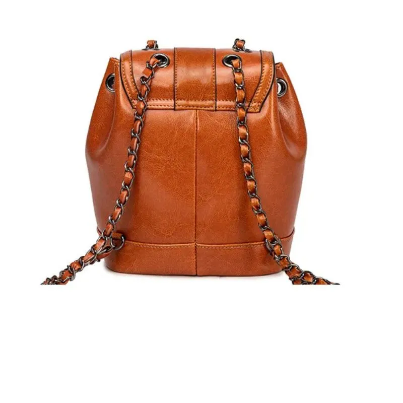 Retro Chain Shoulder Crossbody Backpack