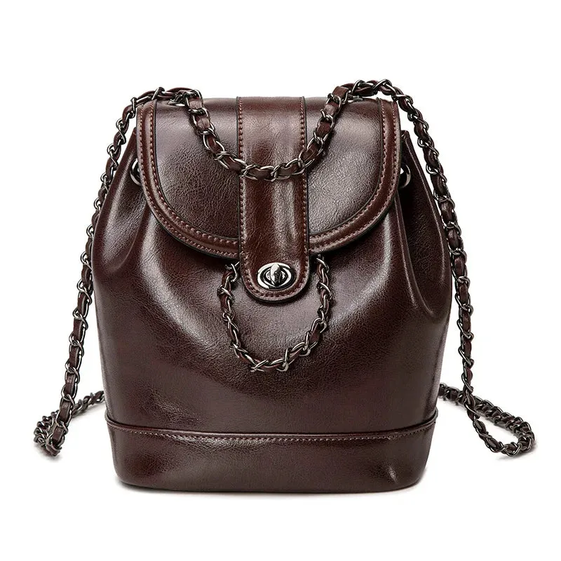 Retro Chain Shoulder Crossbody Backpack