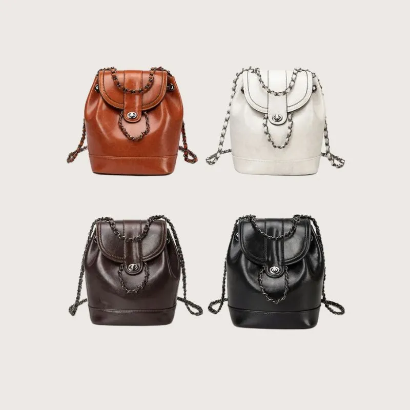 Retro Chain Shoulder Crossbody Backpack